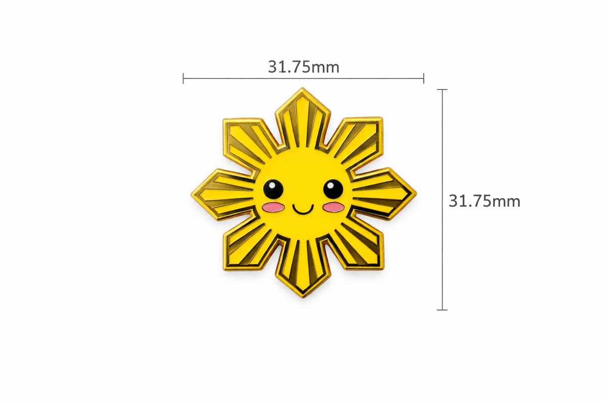 Philippine Sun Smile Enamel Pin