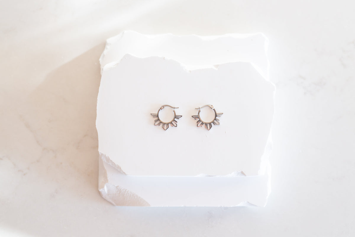 Philippine Sun Mini Hoop Earrings