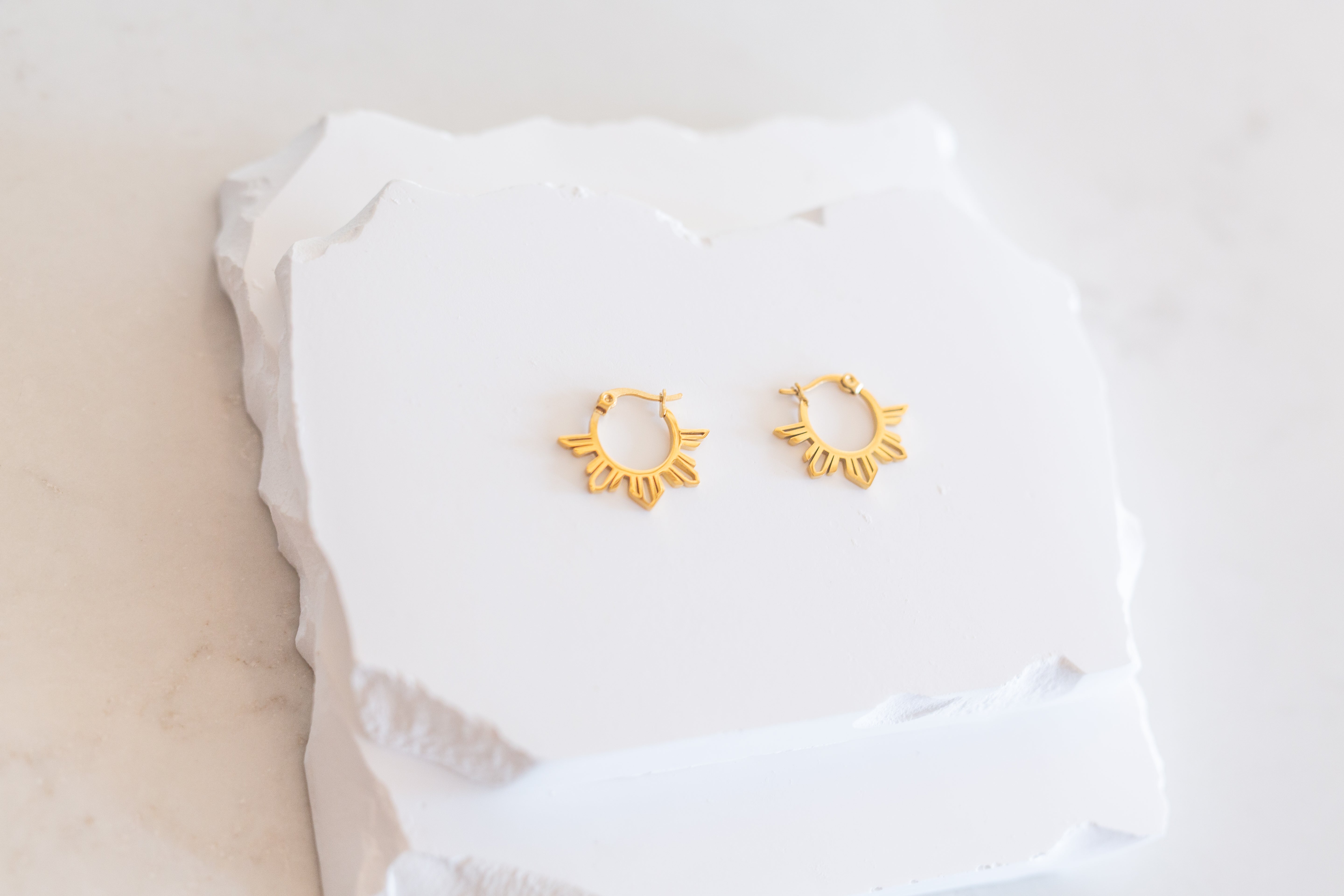 Philippine Sun Mini Hoop Earrings