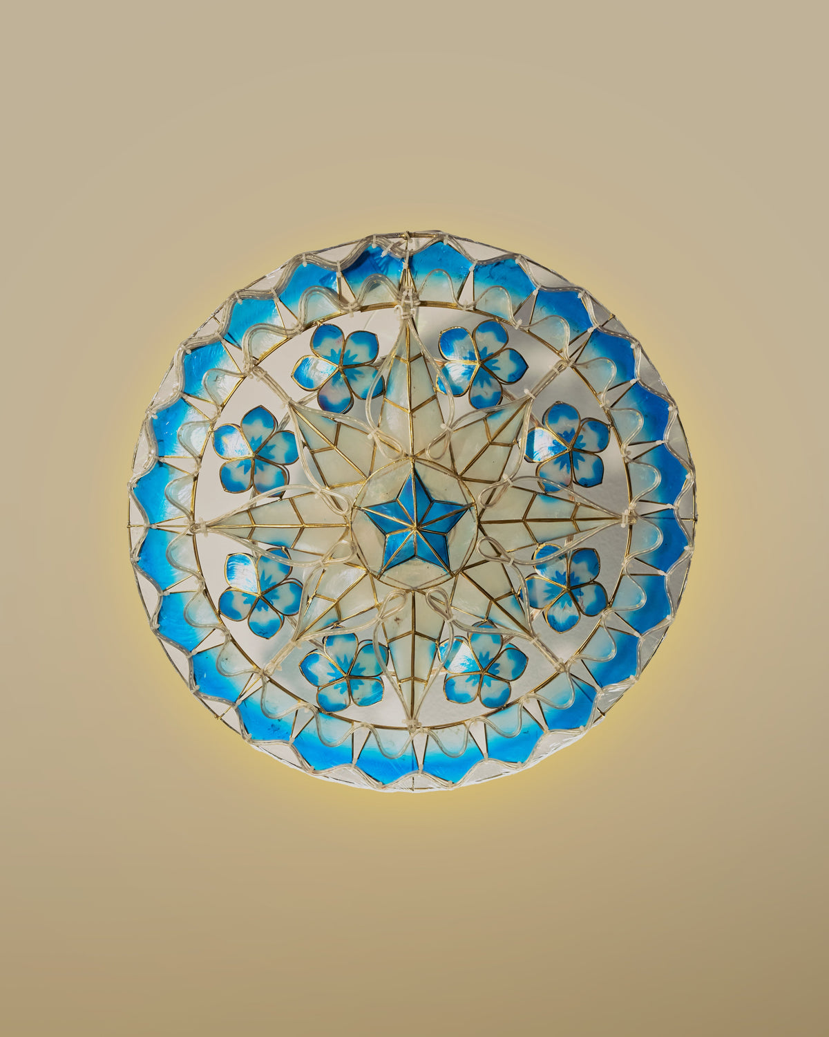 Blue Tala Capiz Parol