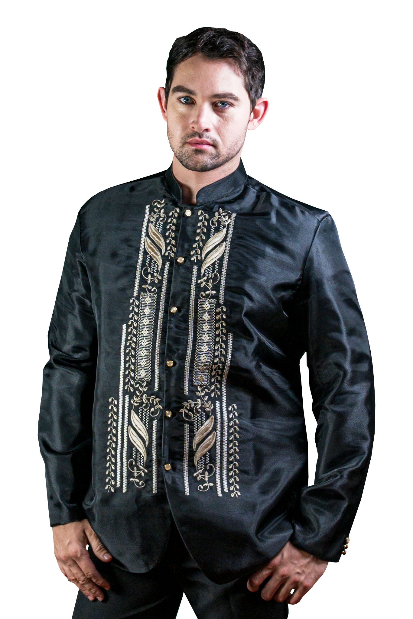 BARONG WAREHOUSE - MT04 - Barong Tagalog Coat Black