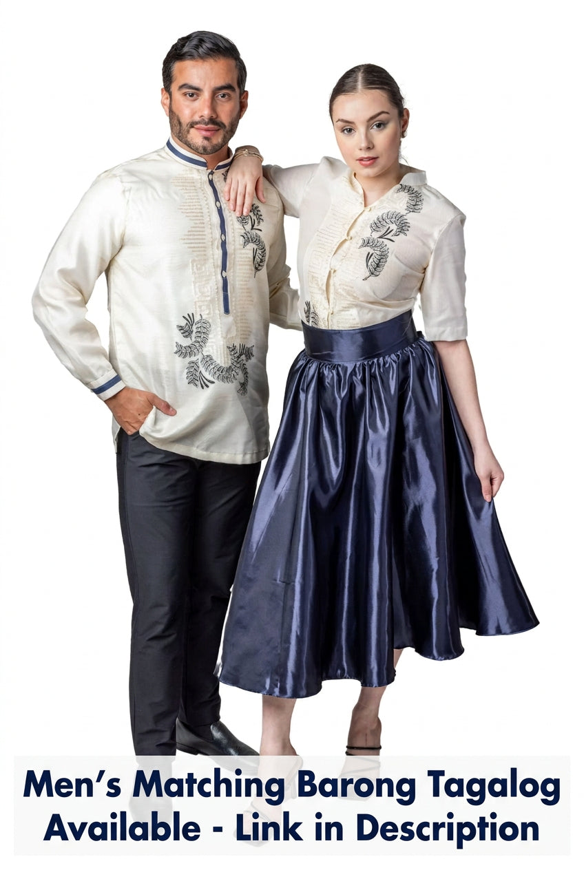 Barong Warehouse - WX23 - Women's Barong Tagalog with Skirt Set - Filipiniana