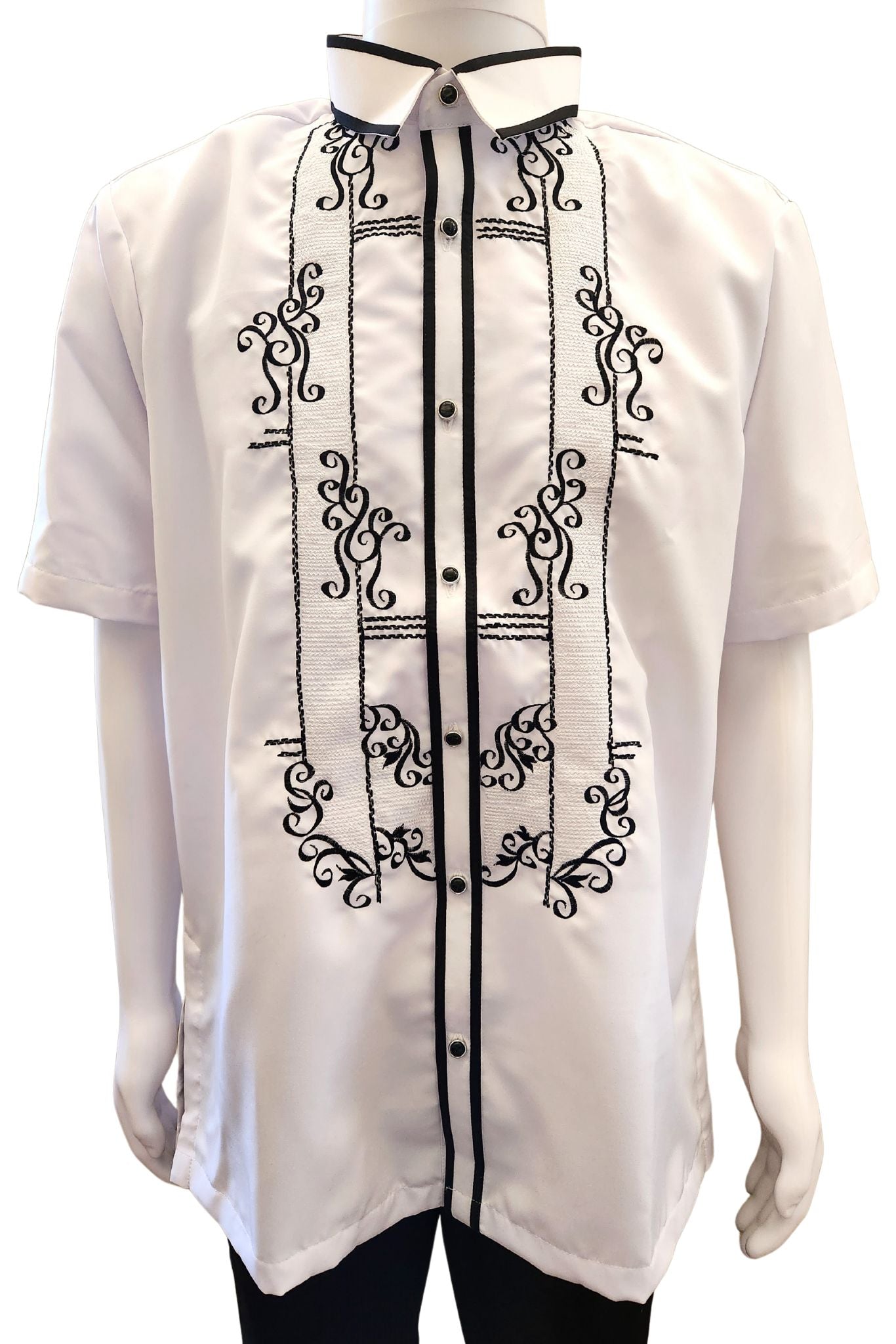 Barong Warehouse - CB02 - Couple's Barong - Matching Barong Tagalog & Filipiniana Barong Dress