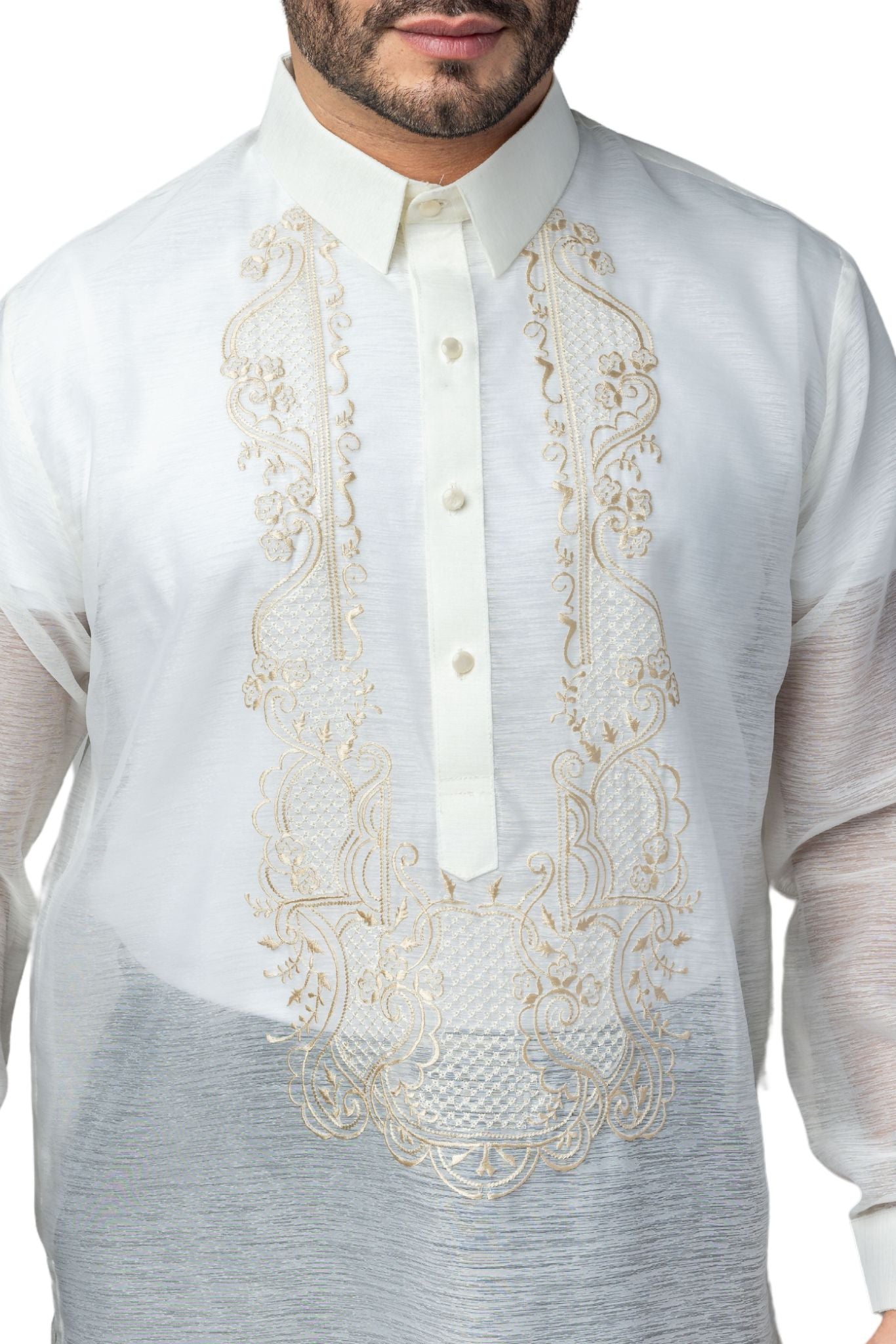 BARONG WAREHOUSE - CB03 - Couple's Barong - Matching Barong Tagalog & Filipiniana