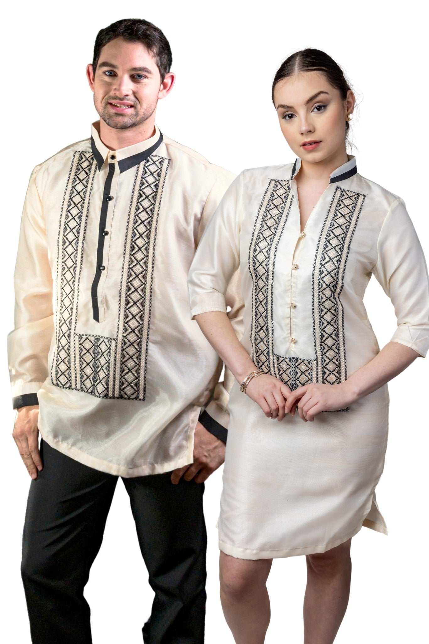 CB04 - Couple's Barong - Matching Barong Tagalog & Filipiniana (Items Sold Separately)