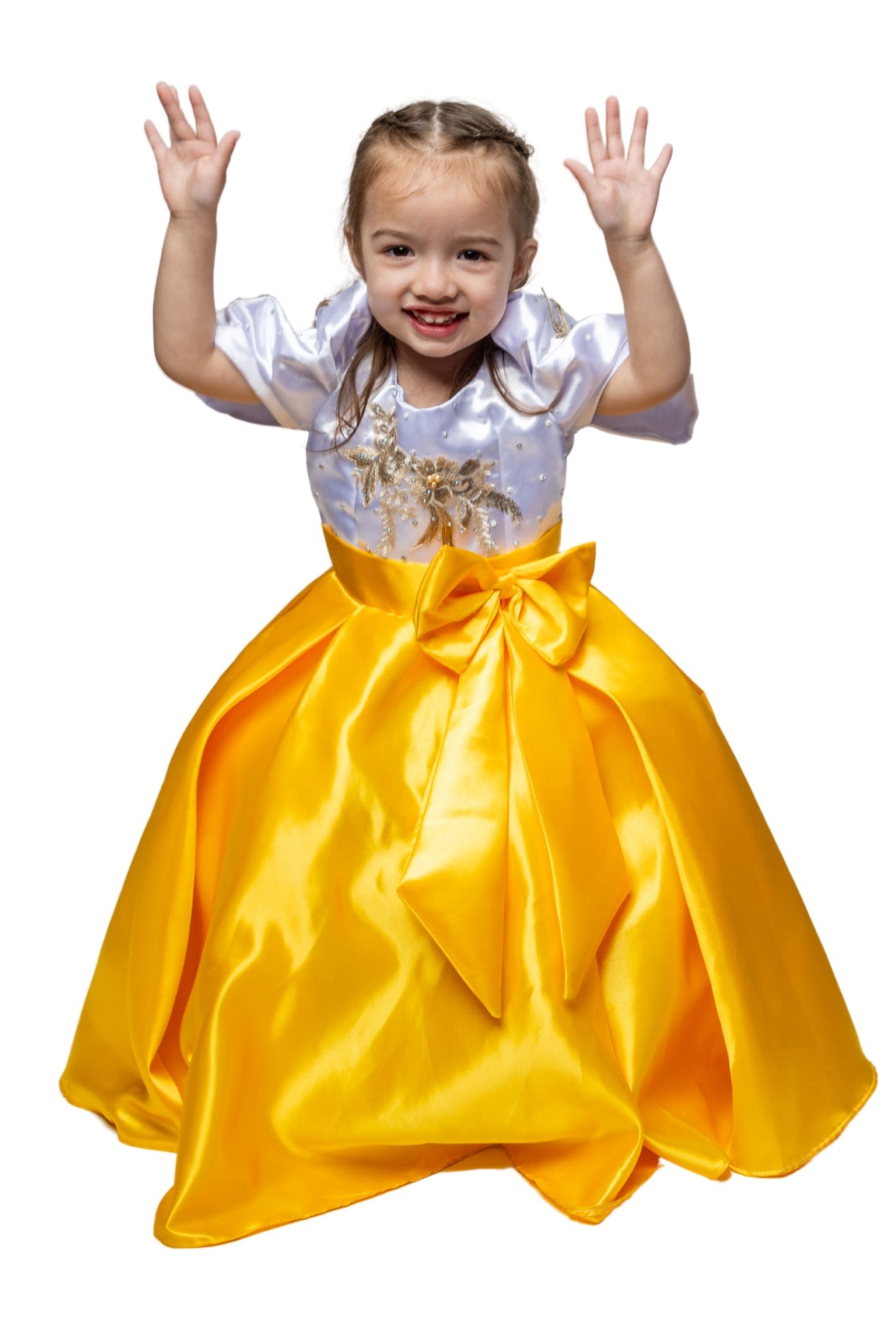 Barong Warehouse - GD04 - Filipiniana Princess Dress Yellow