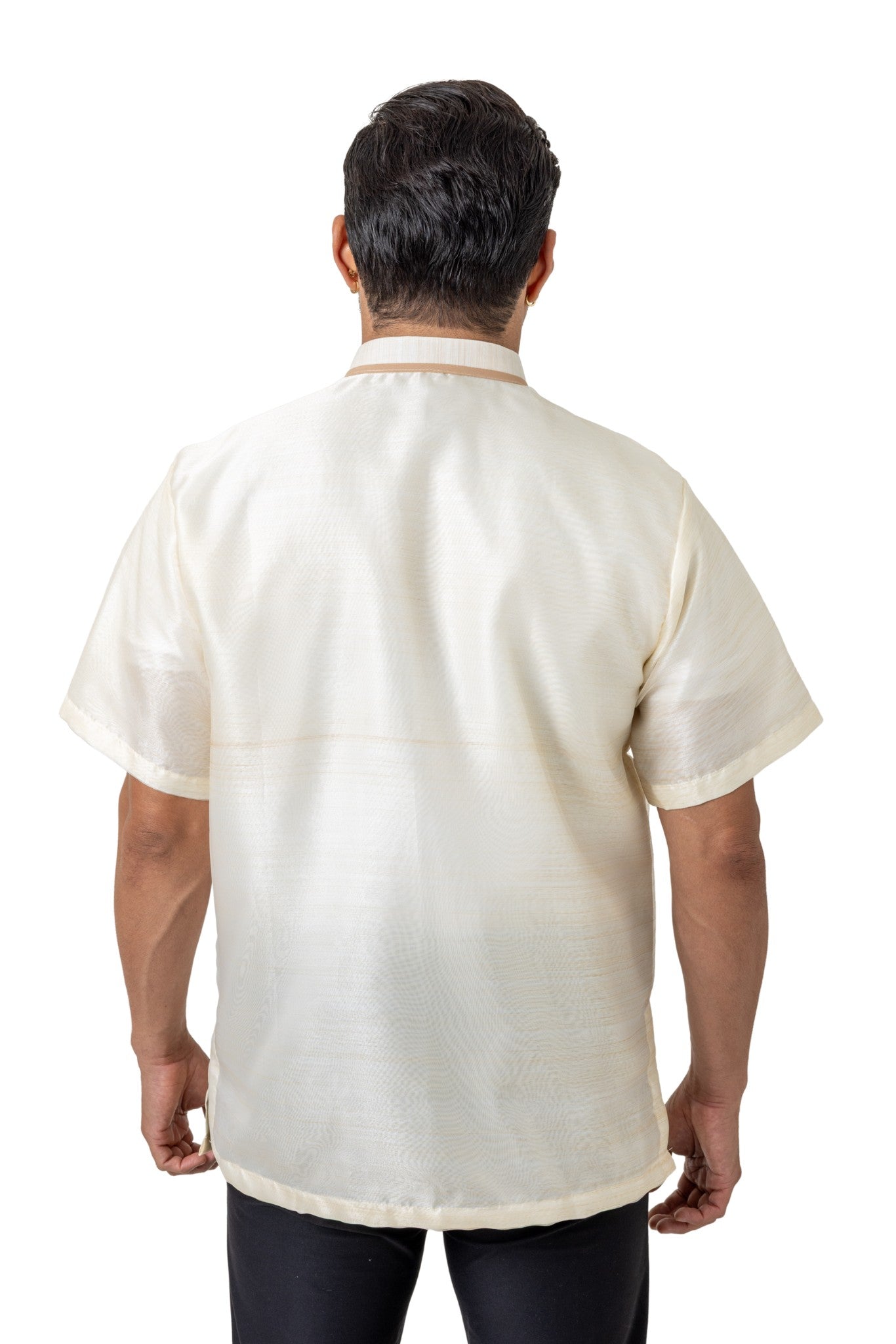 Barong Warehouse - MO60 - Organza Pina Barong Tagalog Short-Sleeve