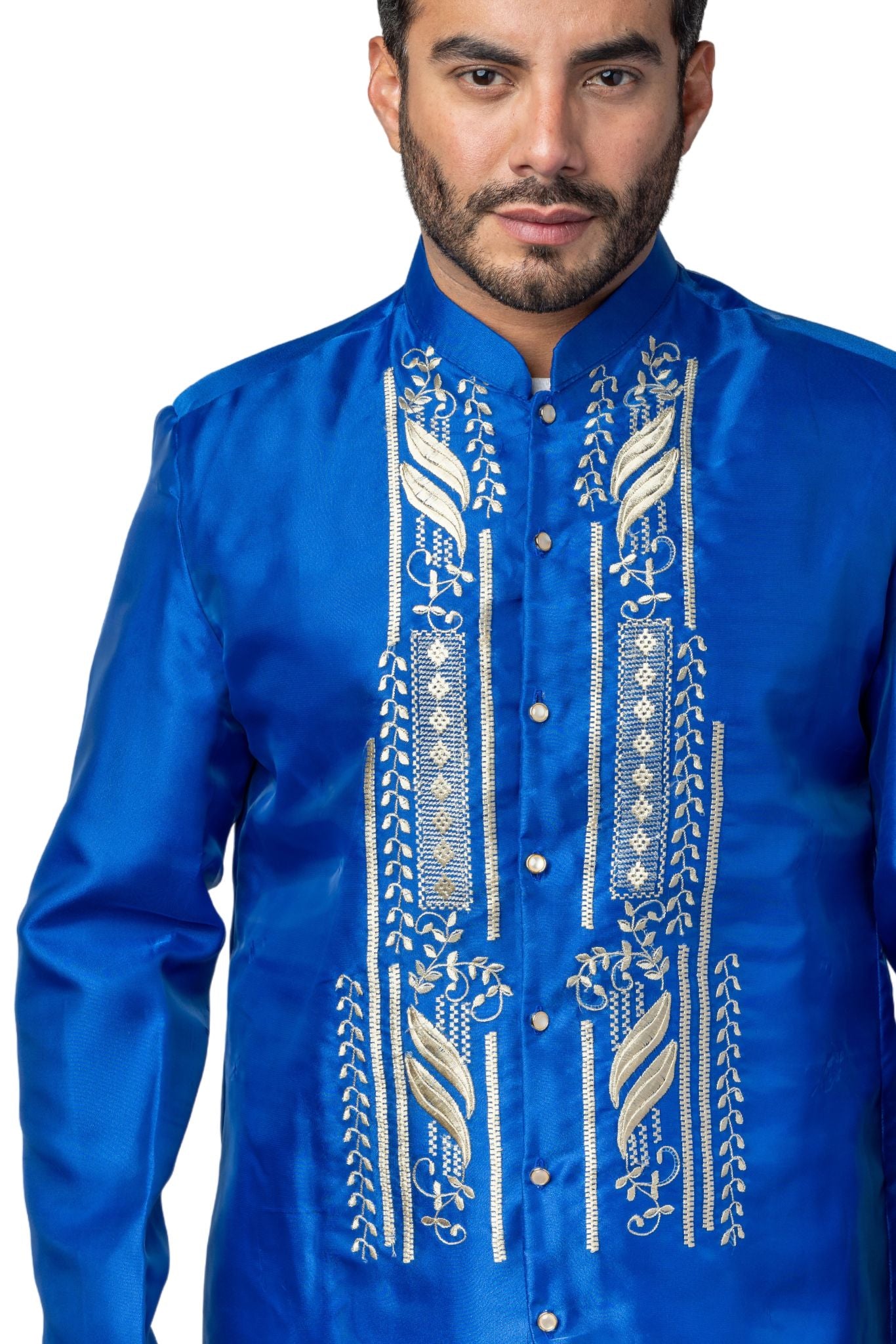 Barong Warehouse - MT06 - Barong Tagalog Coat Blue