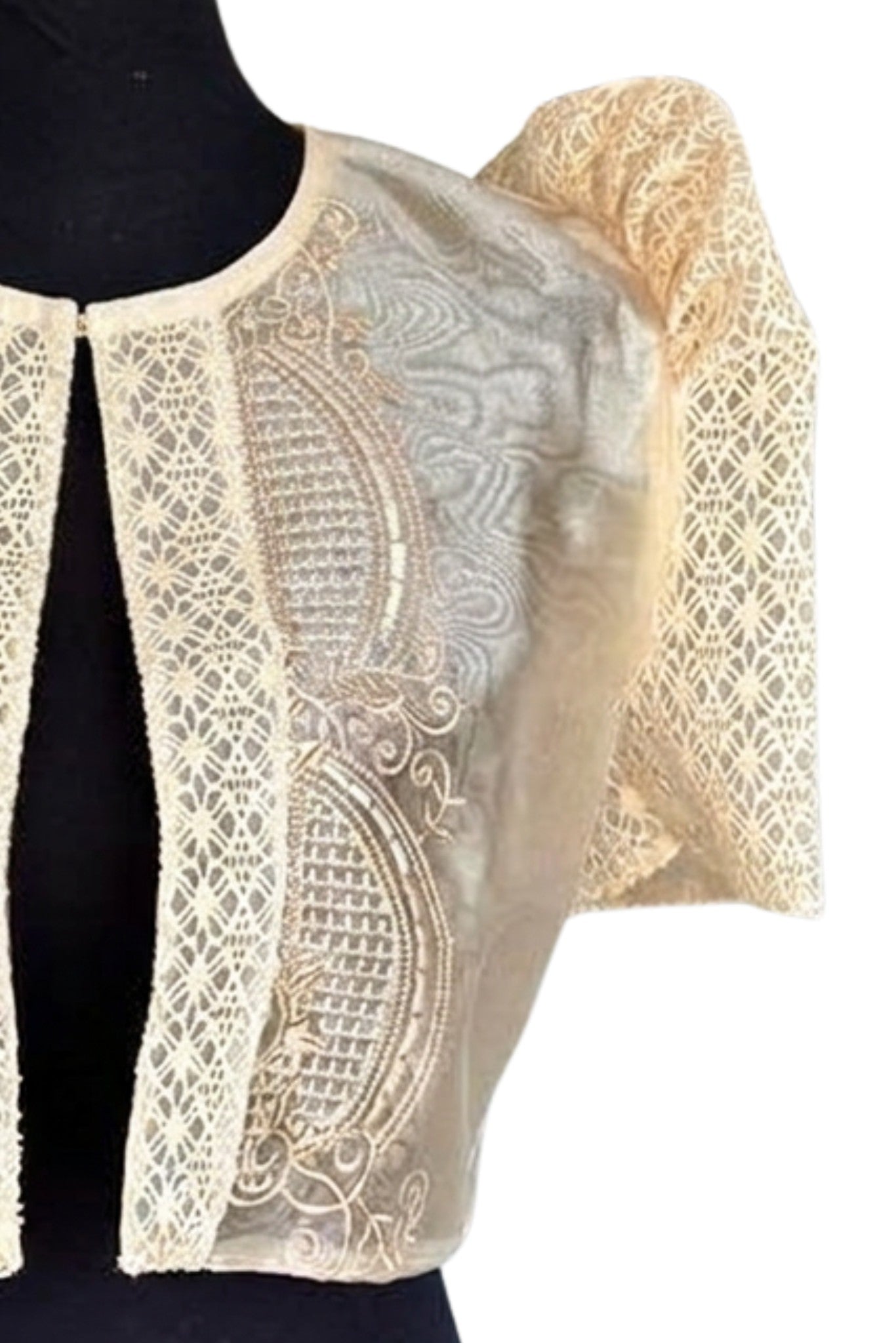 WR22 - Spider Lace Bolero Beige - Filipiniana (Has Plus Sizes)