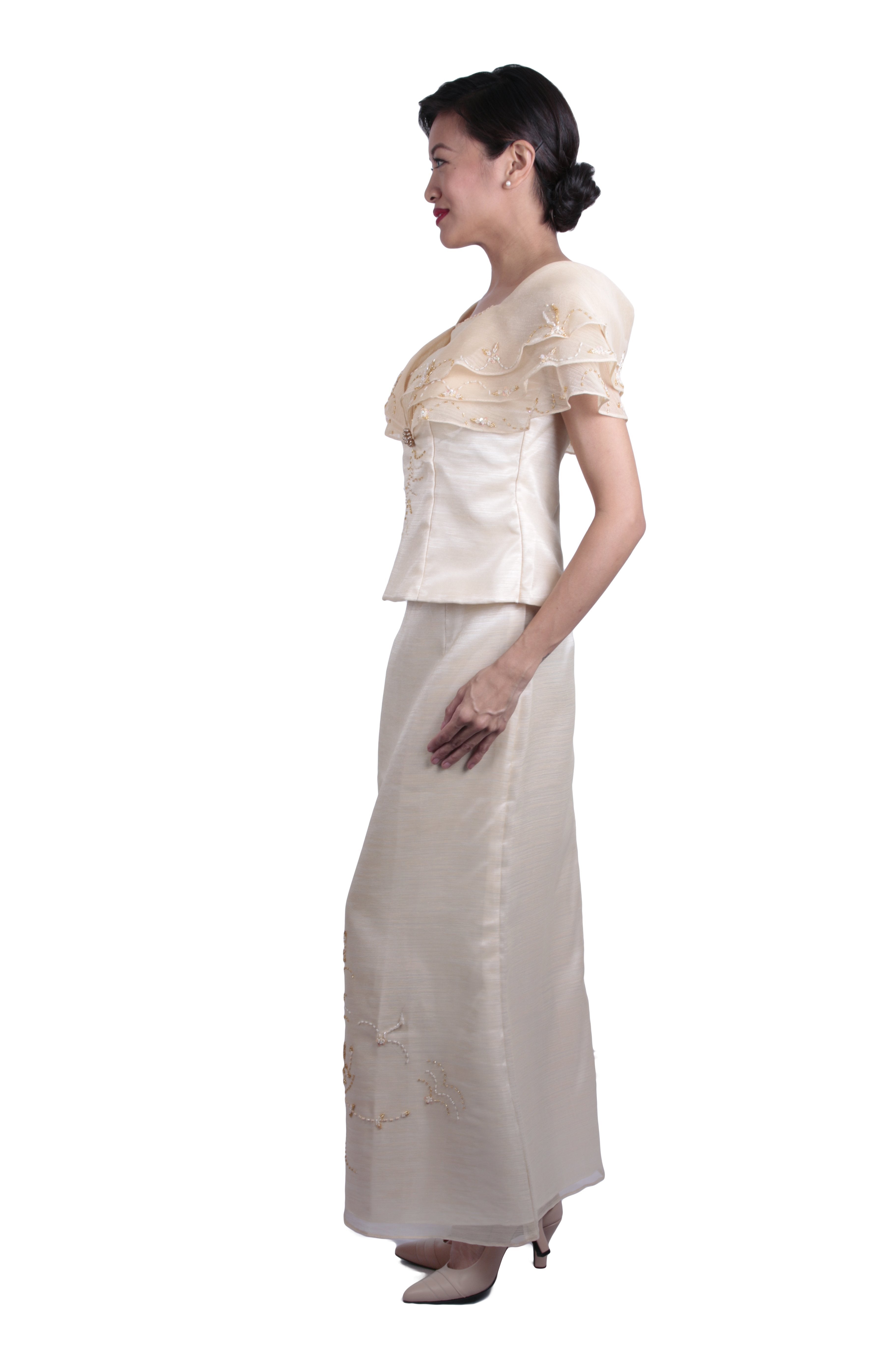 BARONG WAREHOUSE - WS07 Baro't Saya Three-Layered Alampay - Filipiniana