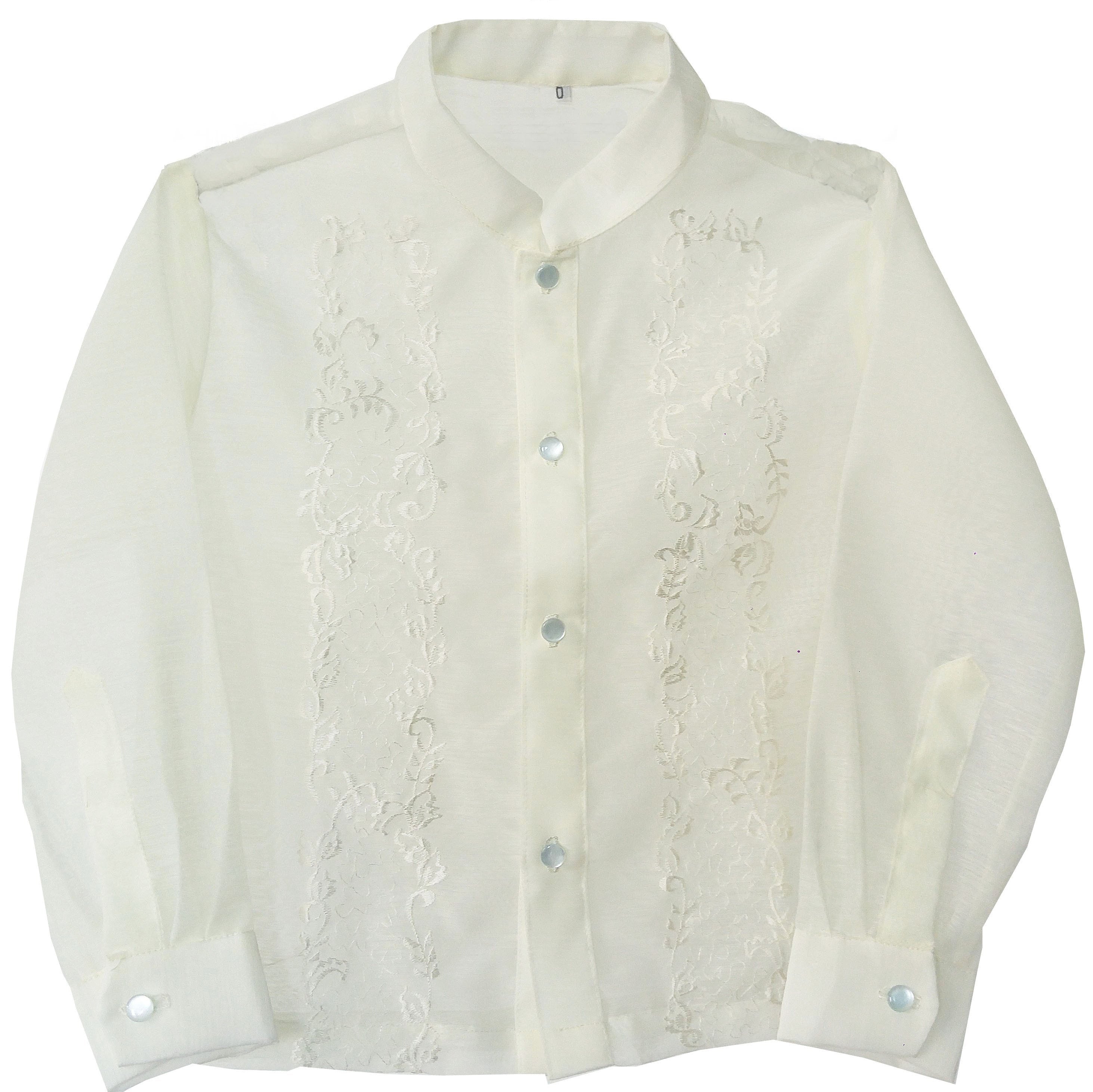 BARONG WAREHOUSE - BL01 - Boys' Jusilyn Full-Open Barong Tagalog