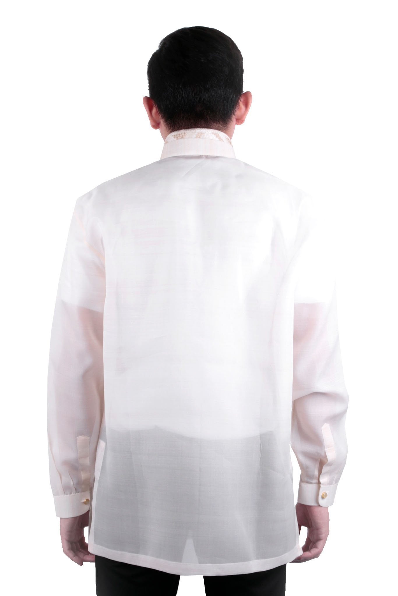 BARONG WAREHOUSE - MJ19 - MADE-TO-ORDER - Jusi Barong Tagalog Double-Collar