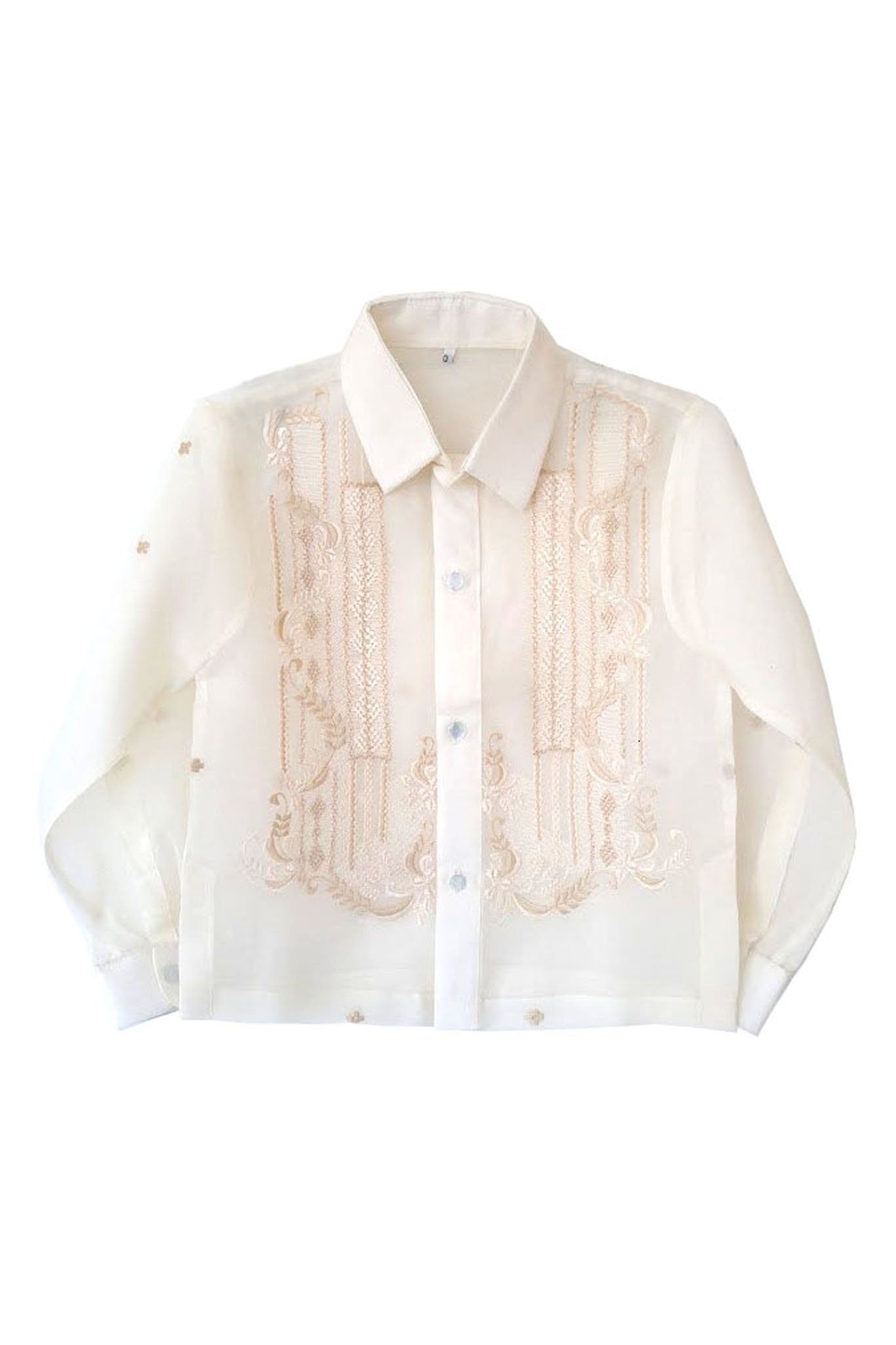 BARONG WAREHOUSE - BJ01 - Boys' Jusi Barong Tagalog Full-Open