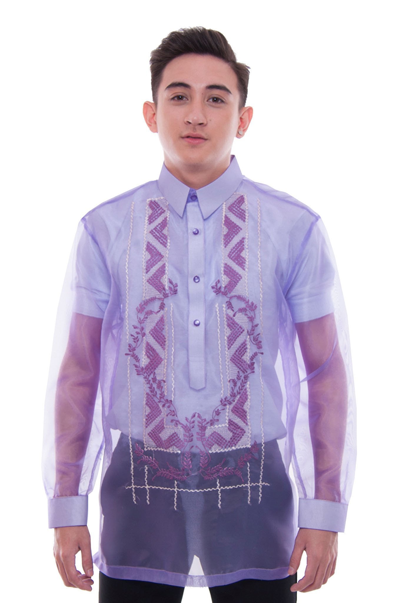 BARONG WAREHOUSE - MO18 - Organza Barong Tagalog Purple