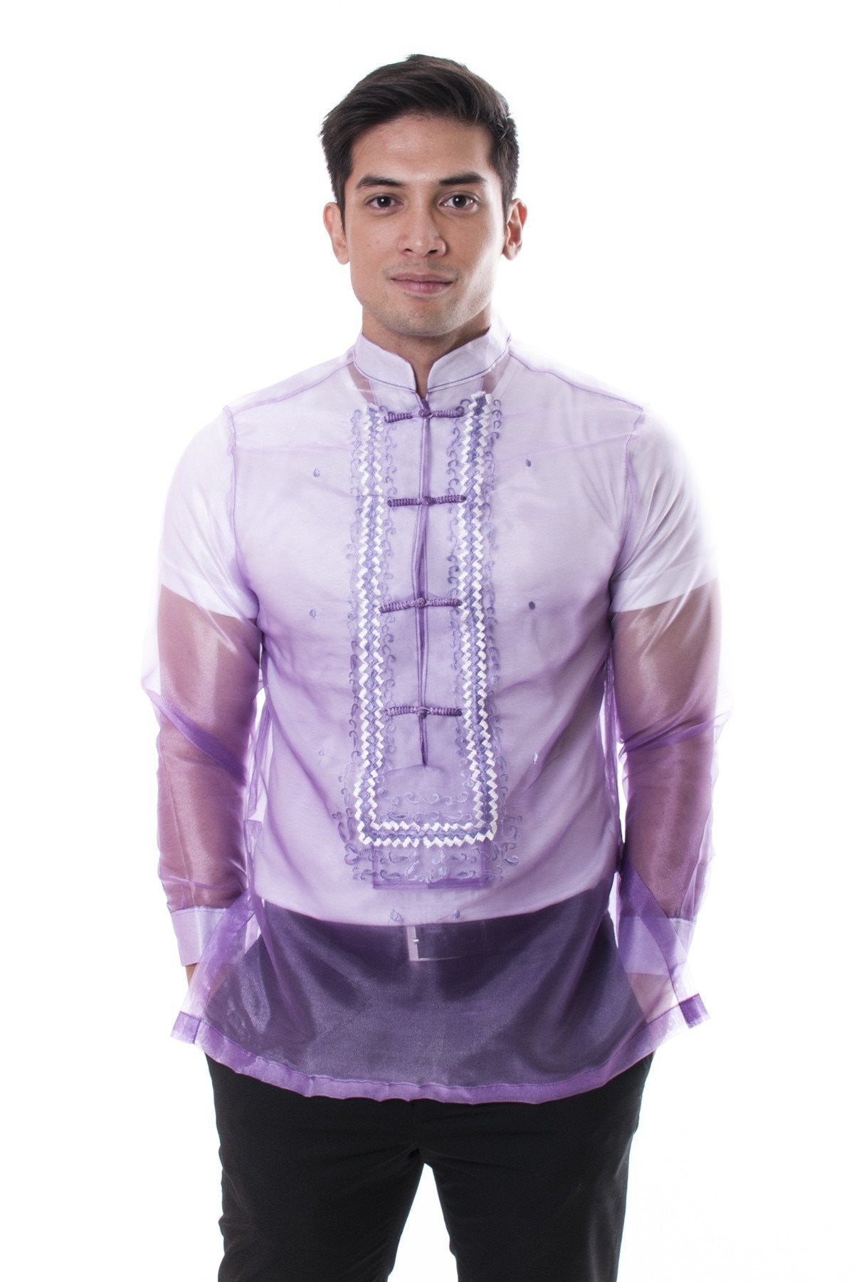 BARONG WAREHOUSE - MO16 - Organza Barong Tagalog Lavender