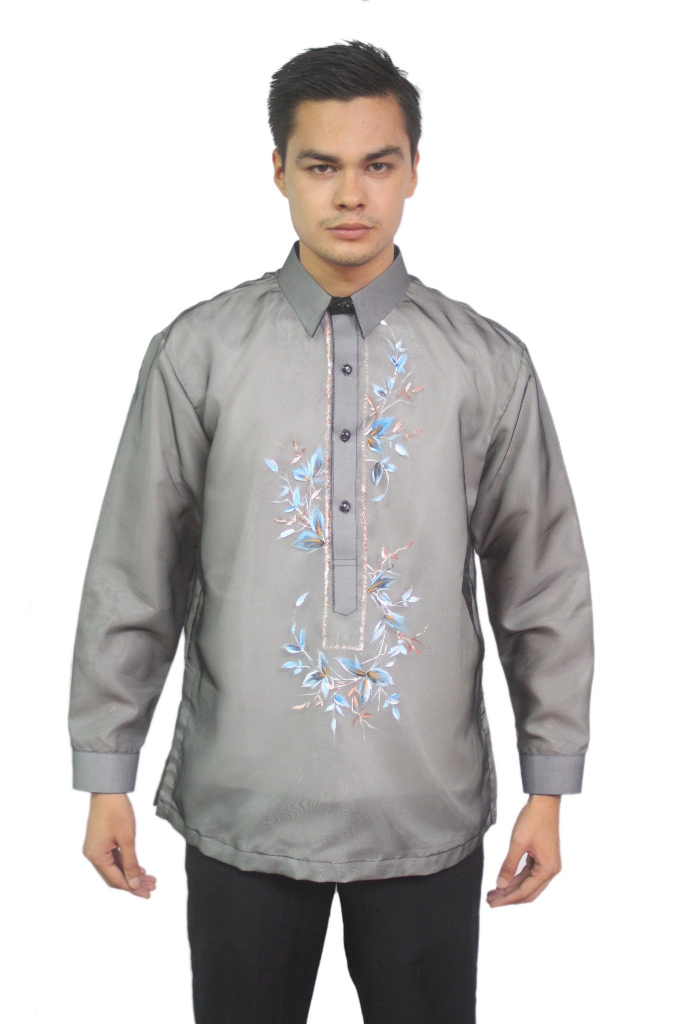 BARONG WAREHOUSE - MO09 - Organza Painting Barong Tagalog with Lining