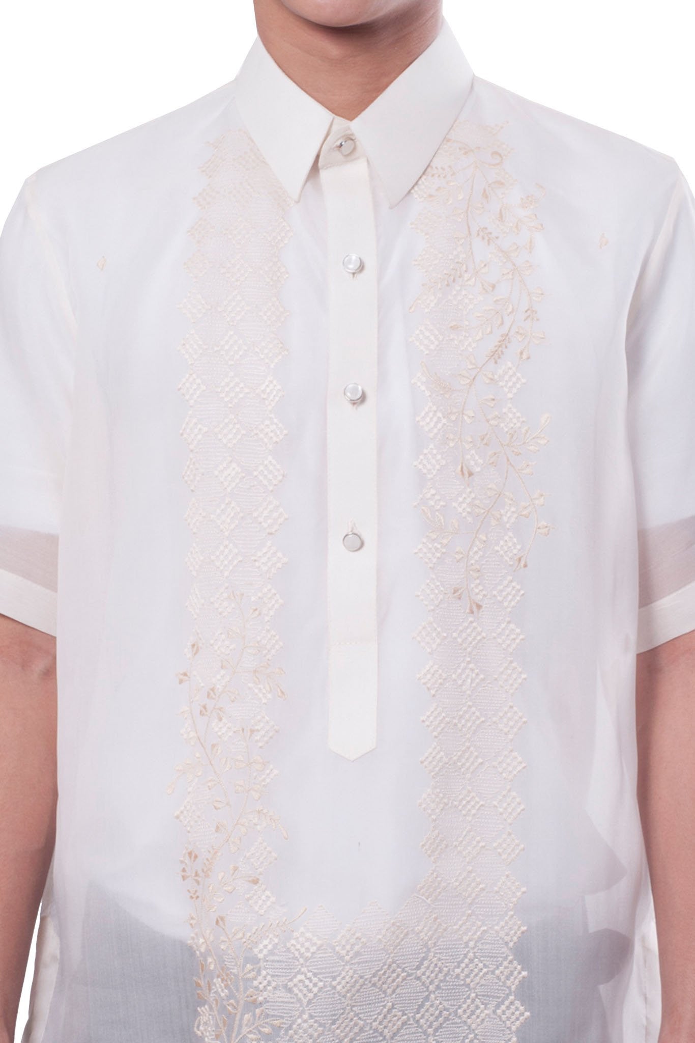 BARONG WAREHOUSE - MJ16 - Jusi Barong Tagalog Short-Sleeve