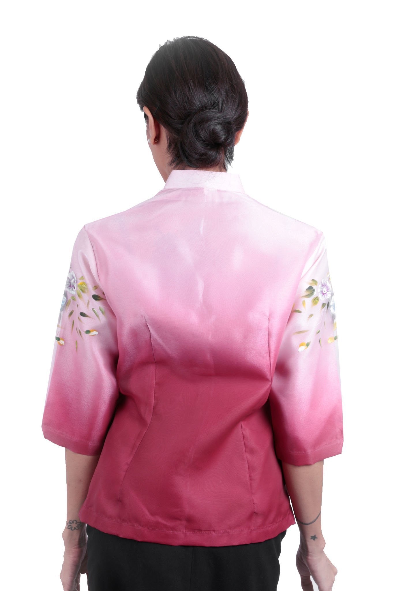 BARONG WAREHOUSE - WO03 - MADE-TO-ORDER - Women's Barong Tagalog Maroon - Filipiniana