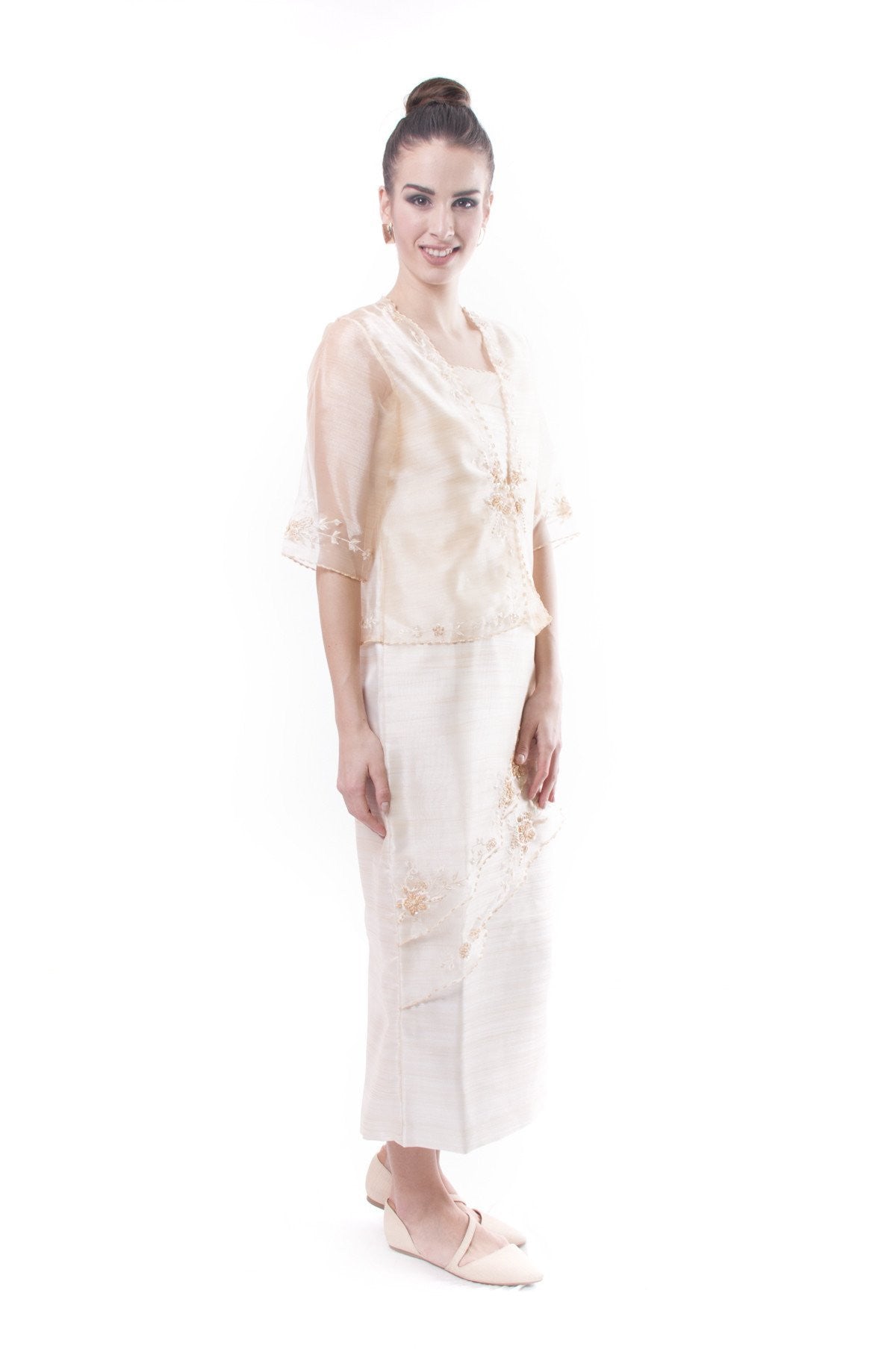 BARONG WAREHOUSE - WS09 Filipiniana Two-Layer Dress with Blazer