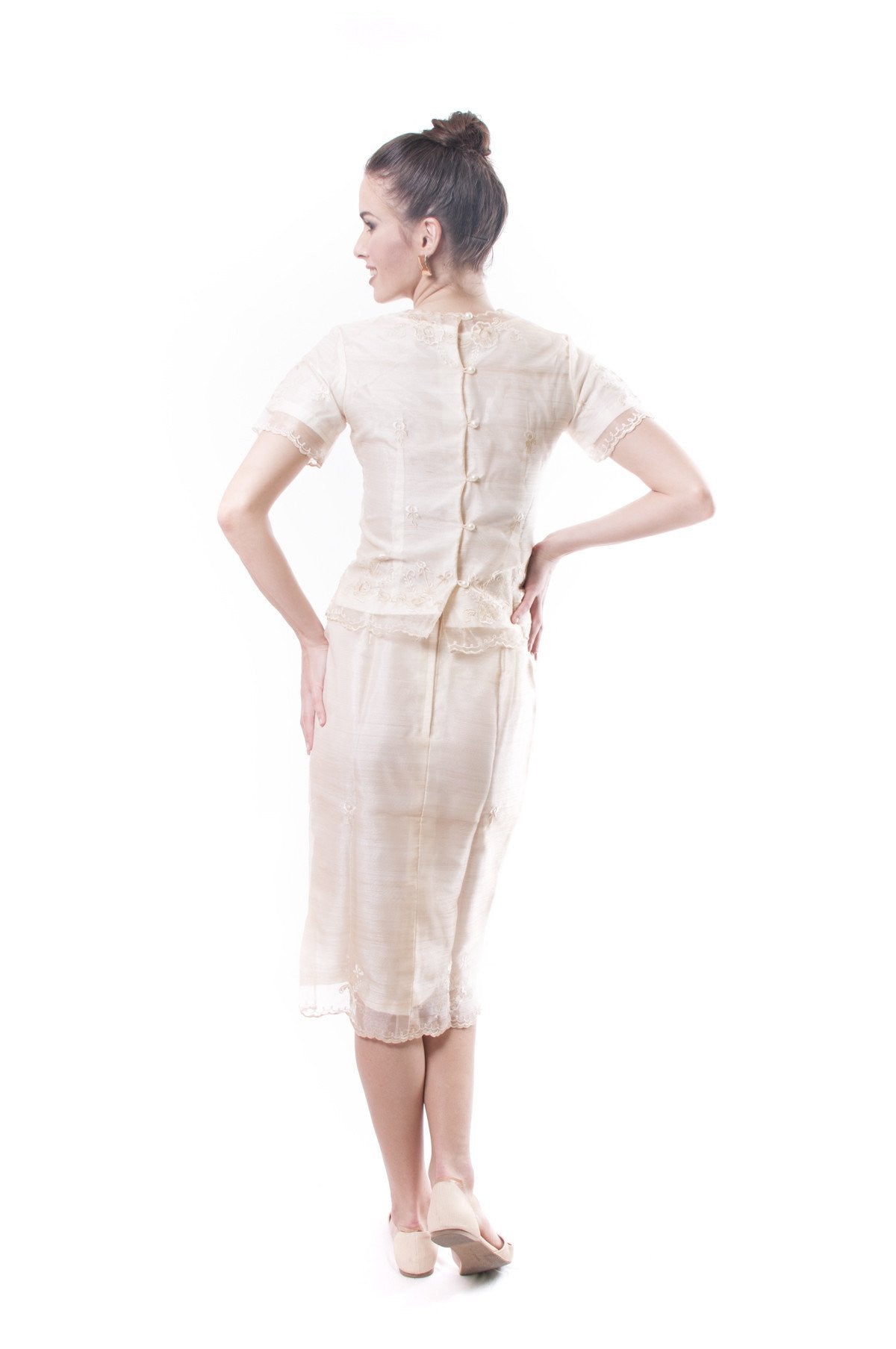 BARONG WAREHOUSE - WS01 - Baro't Saya Organza Midi - Filipiniana