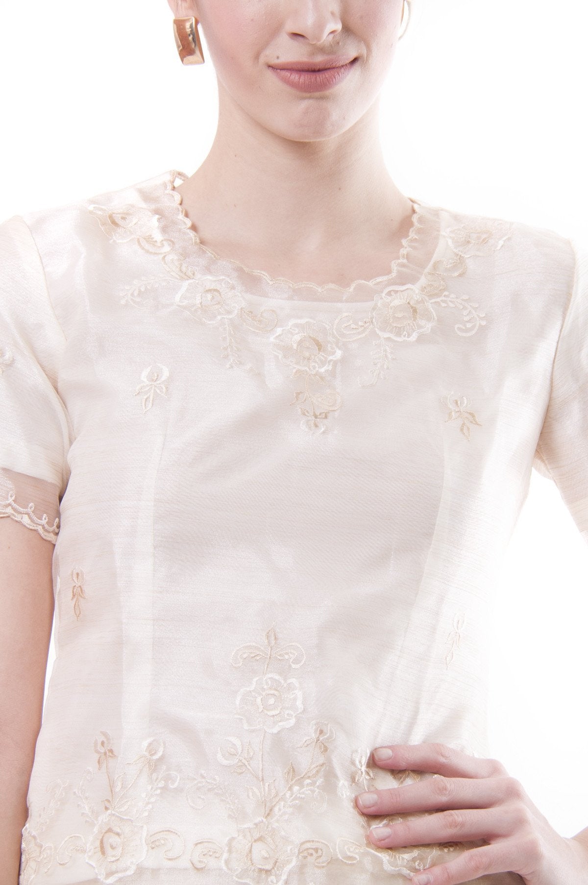 BARONG WAREHOUSE - WS01 - Baro't Saya Organza Midi - Filipiniana