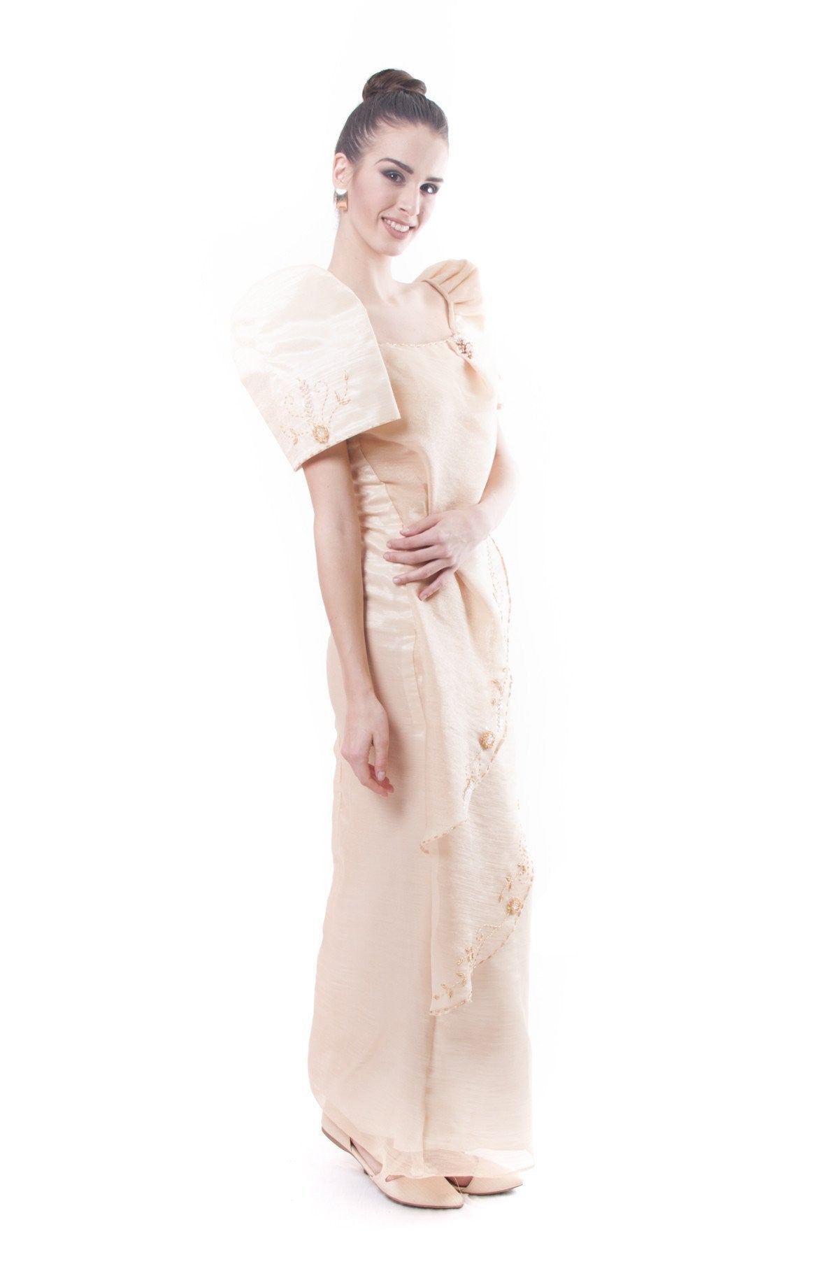 BARONG WAREHOUSE - WD01 Filipiniana Two-Layer Gown Dress