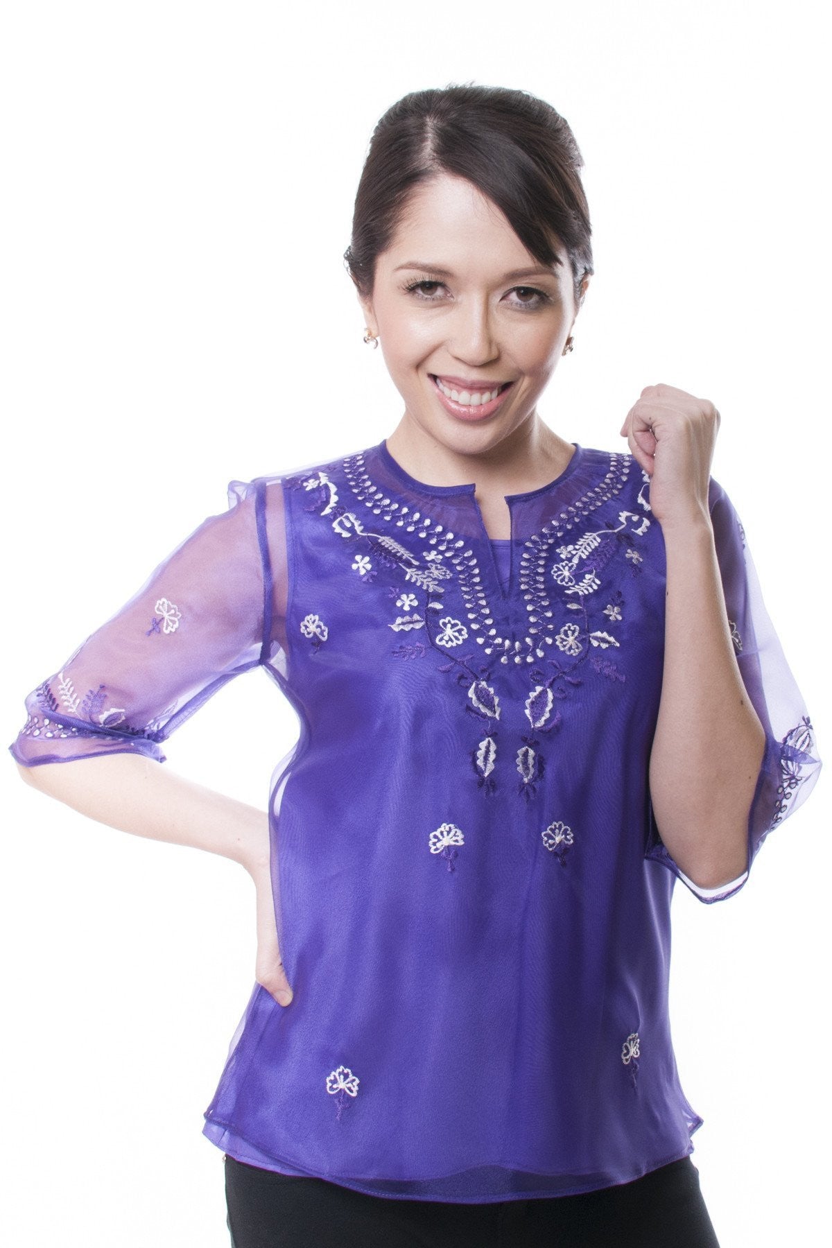 BARONG WAREHOUSE - WK05 - Classic Kimona Purple - Filipiniana