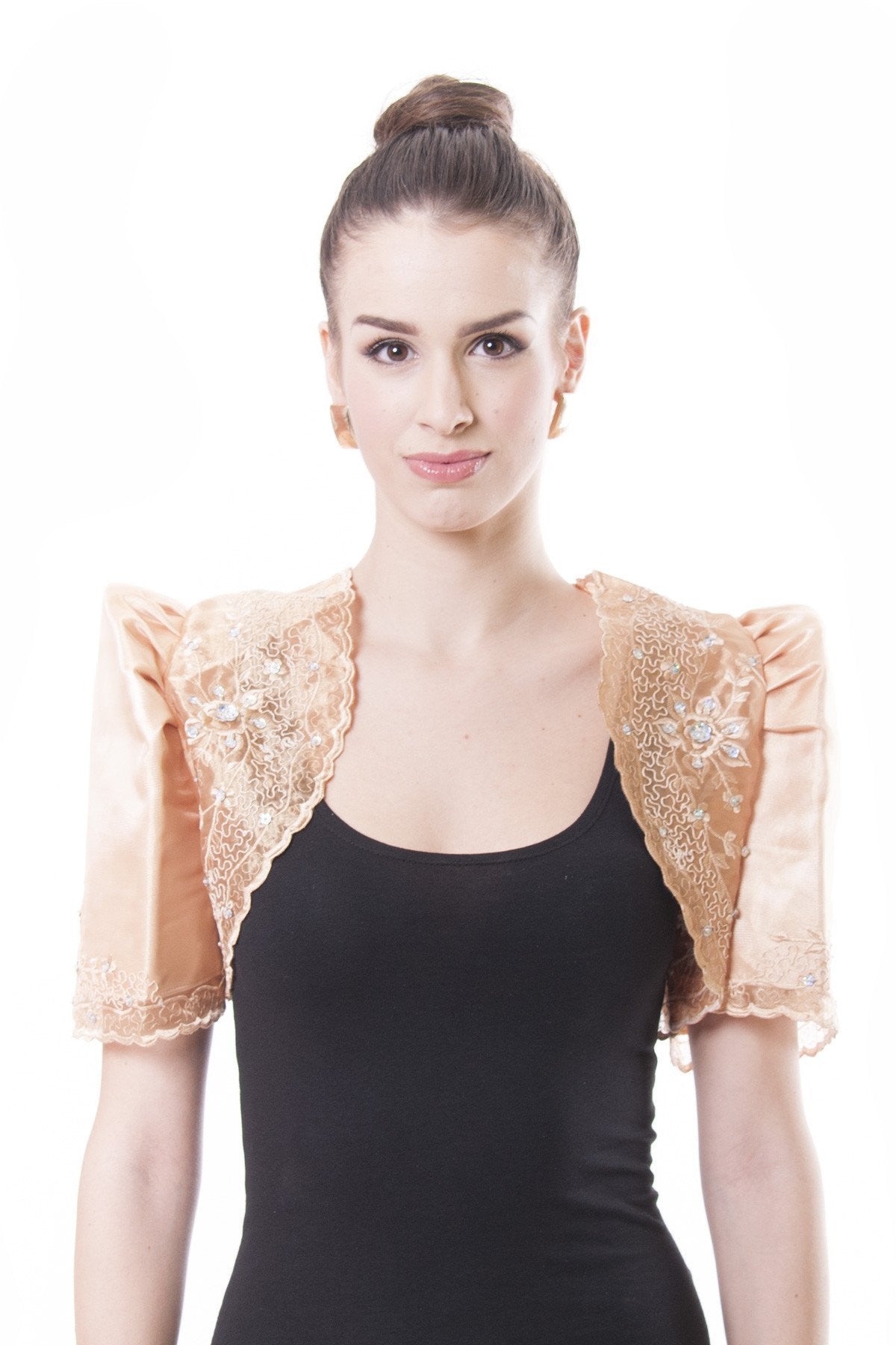 BARONG WAREHOUSE - WR04 - Mestiza Bolero Gold - Filipiniana