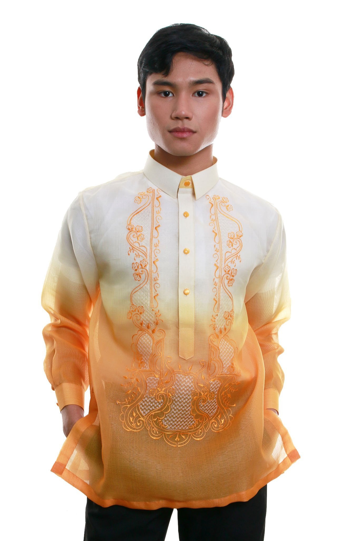 BARONG WAREHOUSE - MC06 - MADE-TO-ORDER - Cocoon Pina Barong Tagalog Gold