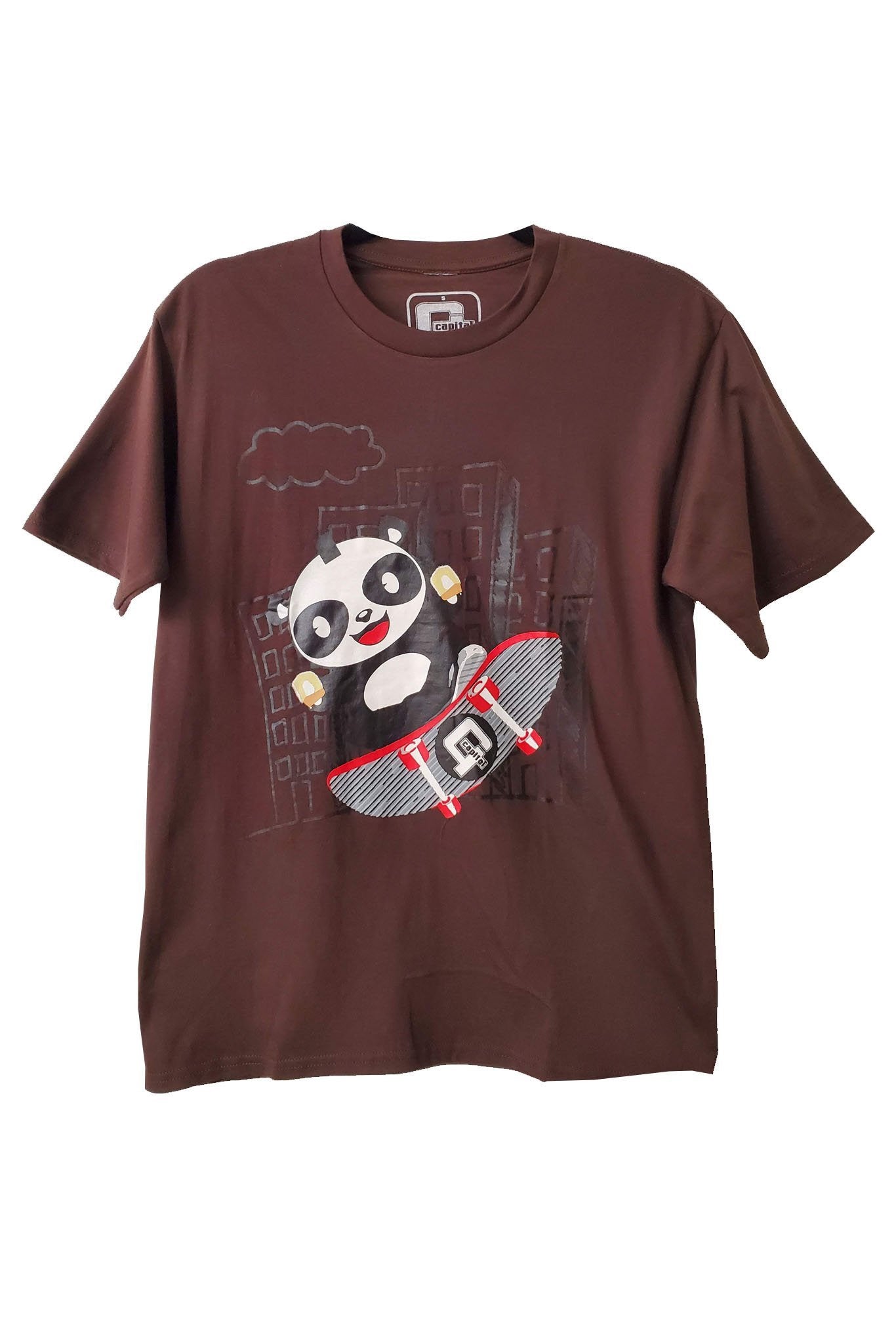 Capital G Panda Skate Brown Tee