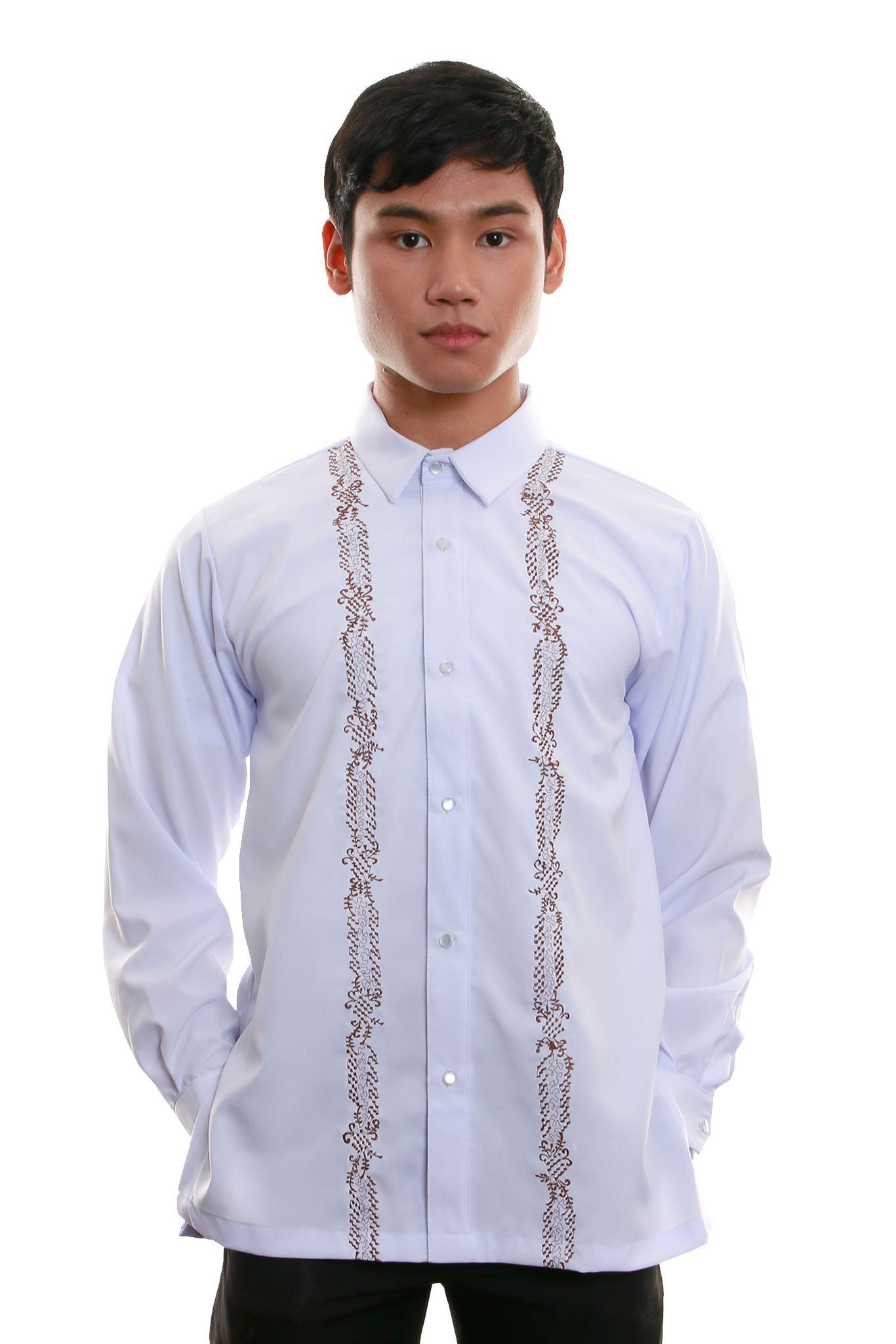 BARONG WAREHOUSE - MY07 - Bihis Mayaman Long-Sleeve White