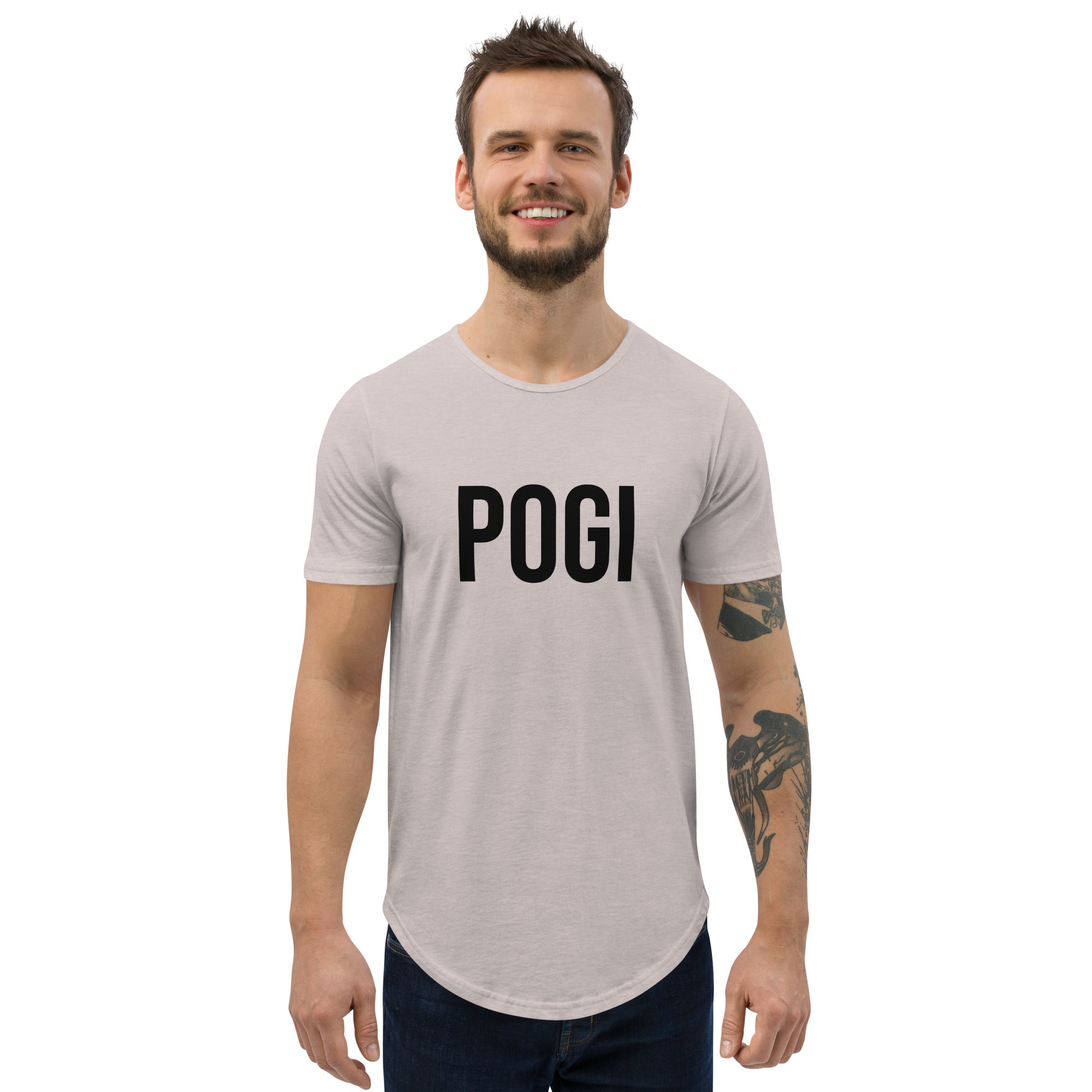 BARONG WAREHOUSE - VTM11 - POGI Men's Curved Hem T-Shirt