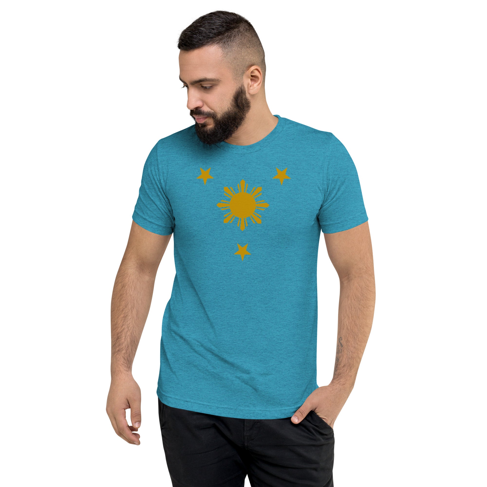 BARONG WAREHOUSE - XMT01 - Three Stars and Sun Unisex T-shirt - 14 Colors Available