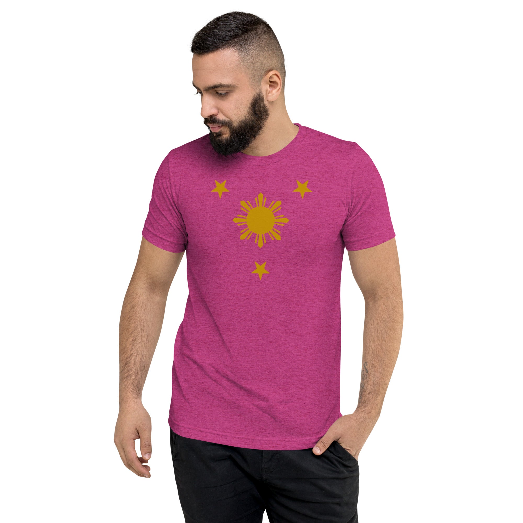 BARONG WAREHOUSE - XMT01 - Three Stars and Sun Unisex T-shirt - 14 Colors Available