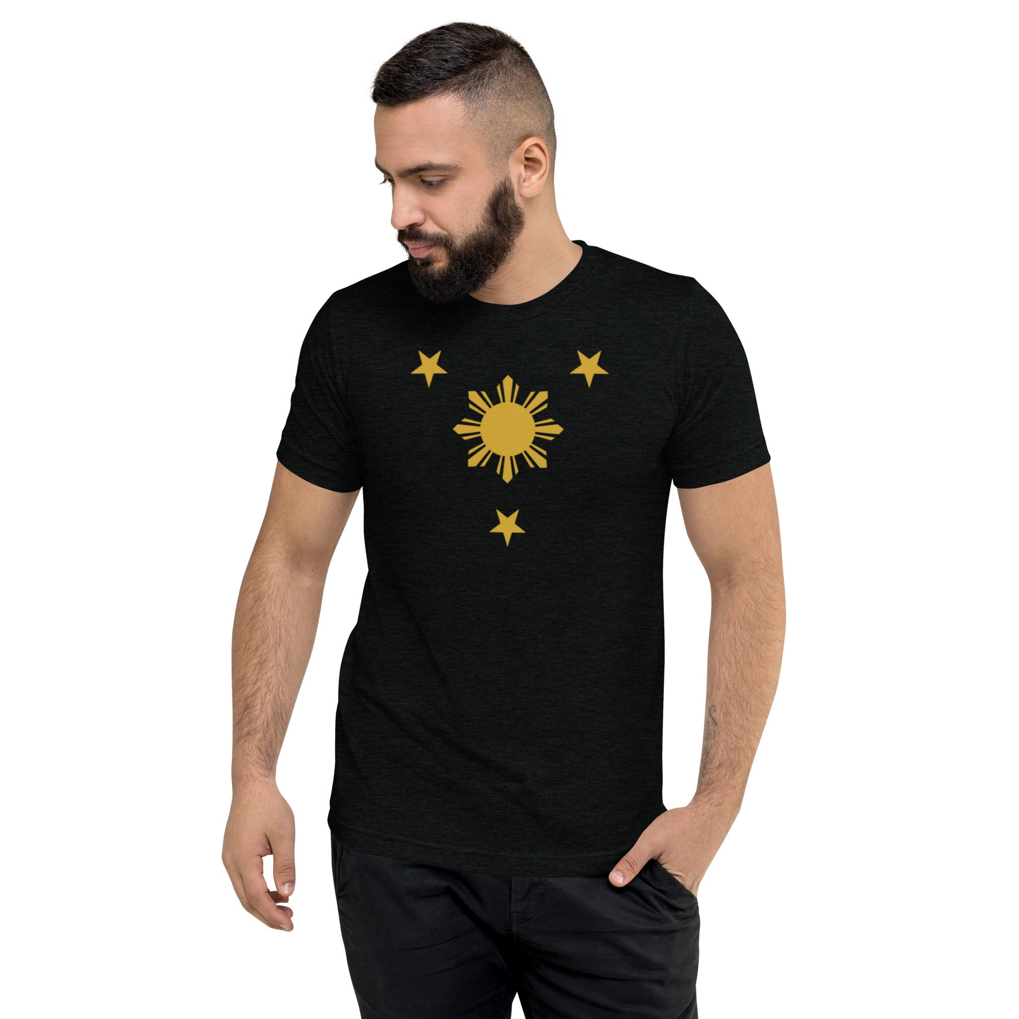 BARONG WAREHOUSE - XMT01 - Three Stars and Sun Unisex T-shirt - 14 Colors Available