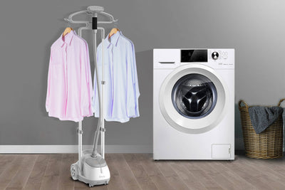 Professional Dual-Bar Garment Steamer w/ Bonus 3pc Descaler