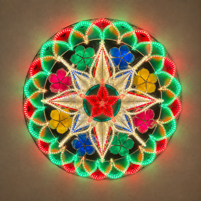 Festive Flower Tala Capiz Parol (F7)