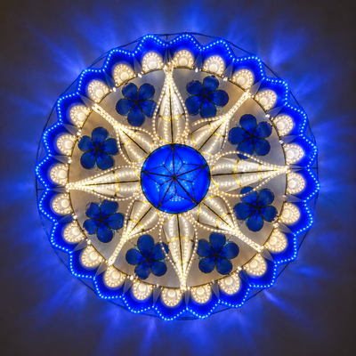 Blue Tala Capiz Parol