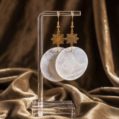 Philippine Sun Statement Capiz Shell Earrigs