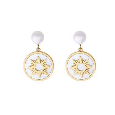 Mother of Pearl Philippine Sun Earrings