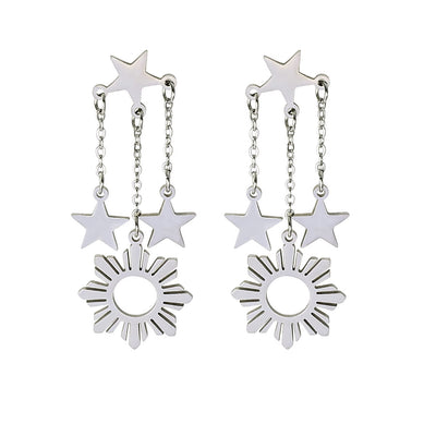 Philippine Sun and Stars Dangle Earrings