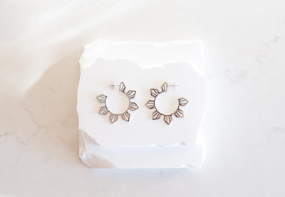 Statement Philippine Sun Hoop Earrings