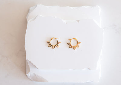 Philippine Sun Mini Hoop Earrings
