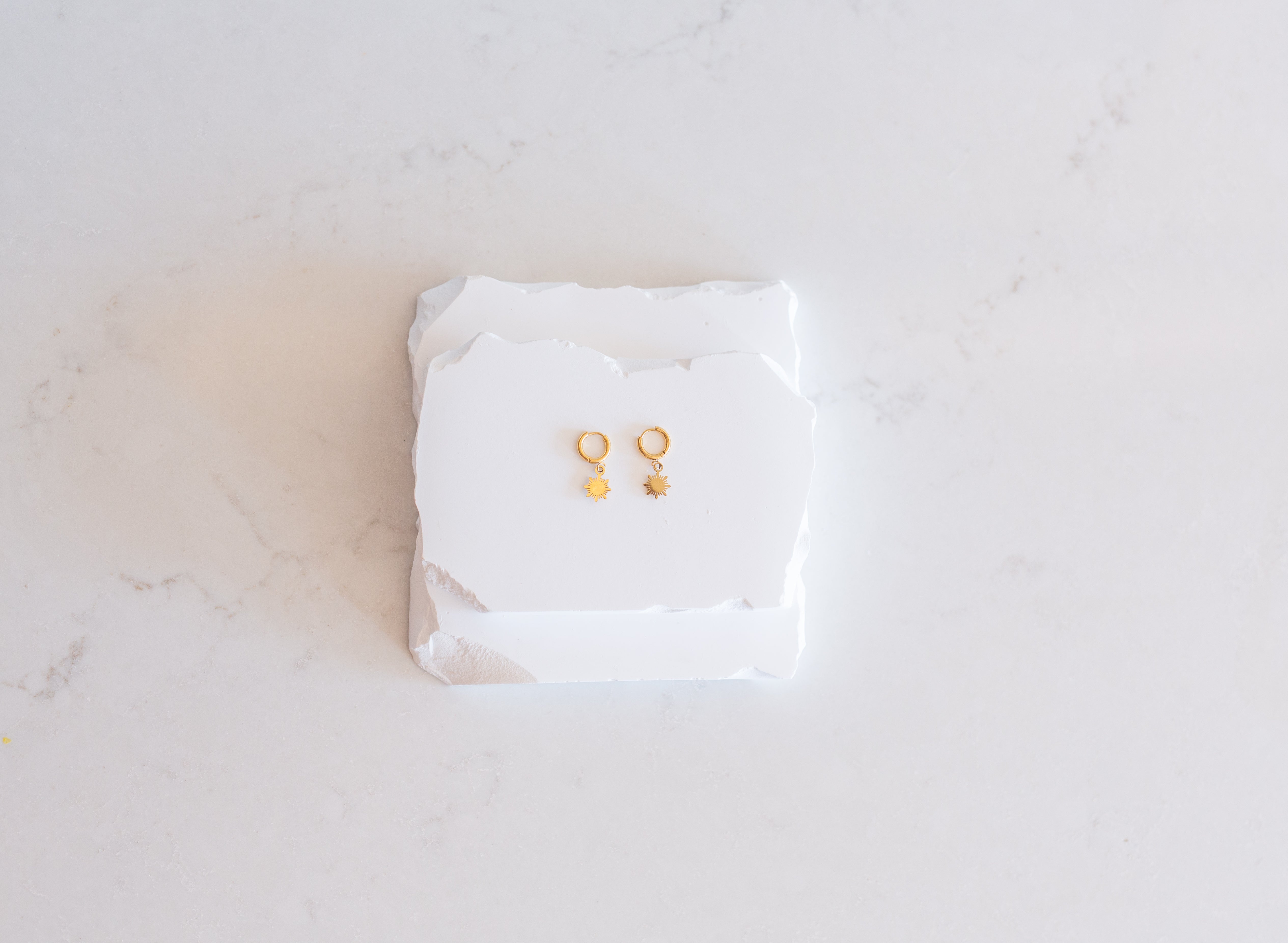 Dainty Philippine Sun Huggie Earrings