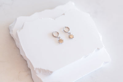 Dainty Philippine Sun Huggie Earrings