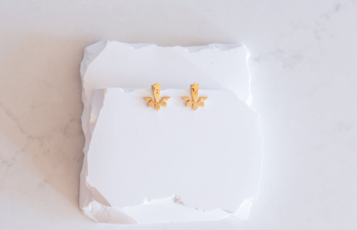 Filipino Sun & Star Adjustable Ear Jacket Earrings
