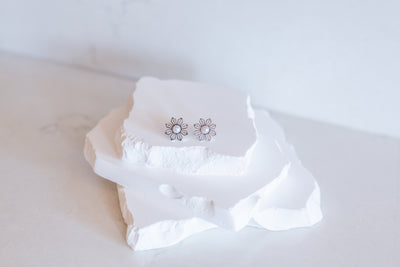 Philippine Sun and Pearl Stud Earrings