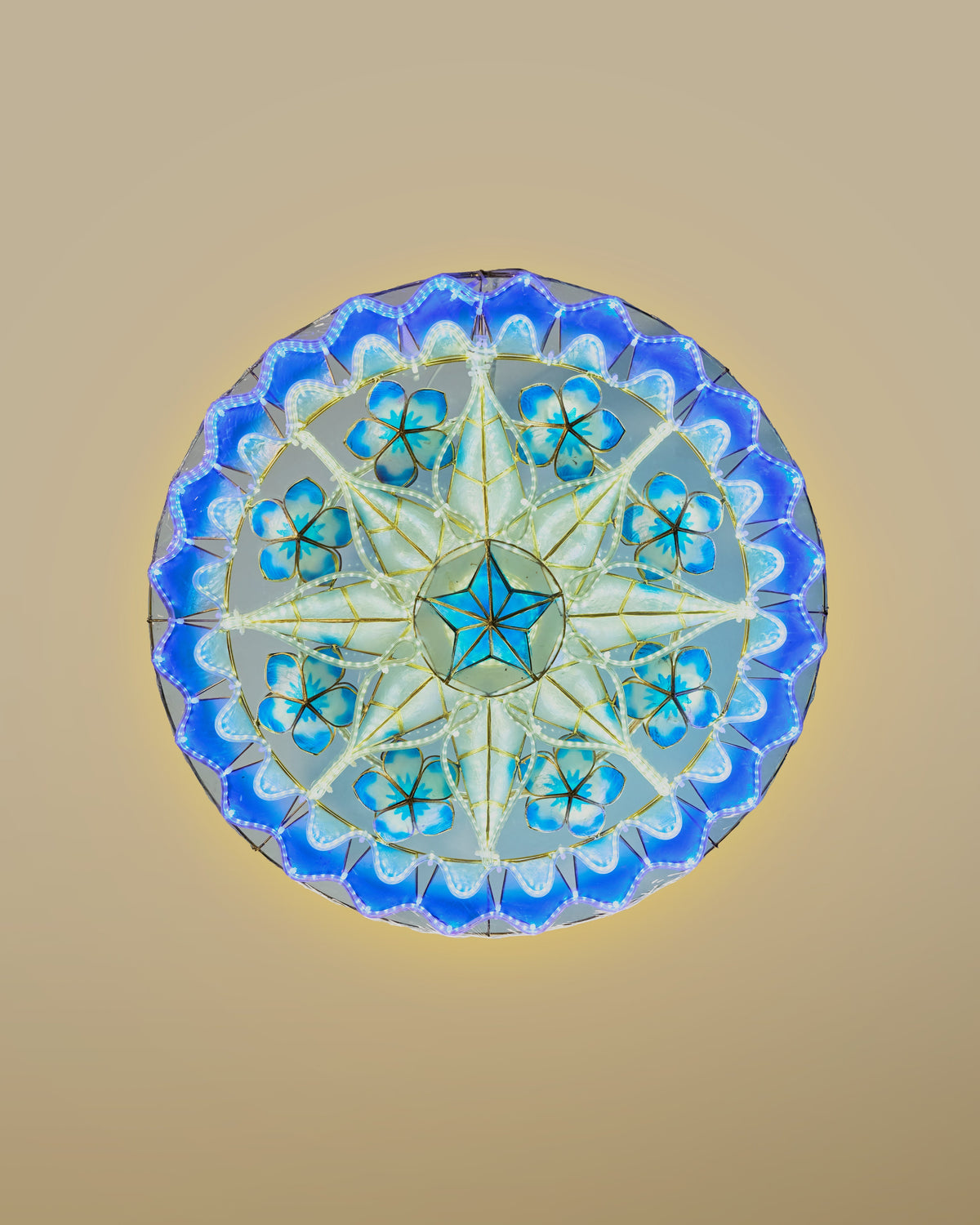 Blue Tala Capiz Parol