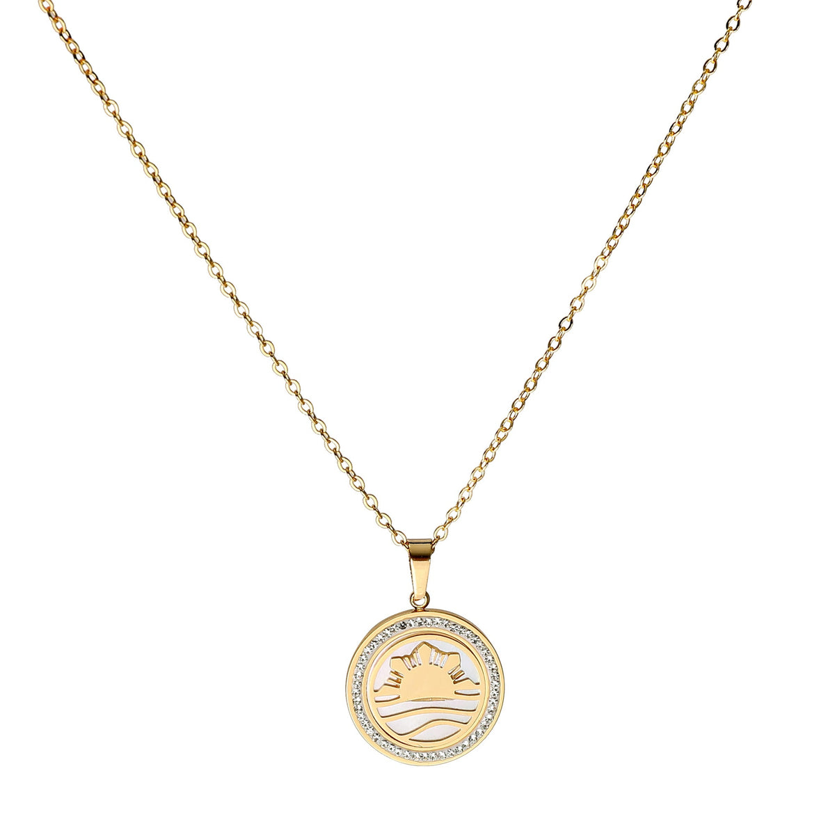 Philippine Sun & Ocean Mother of Pearl Pendant Necklace