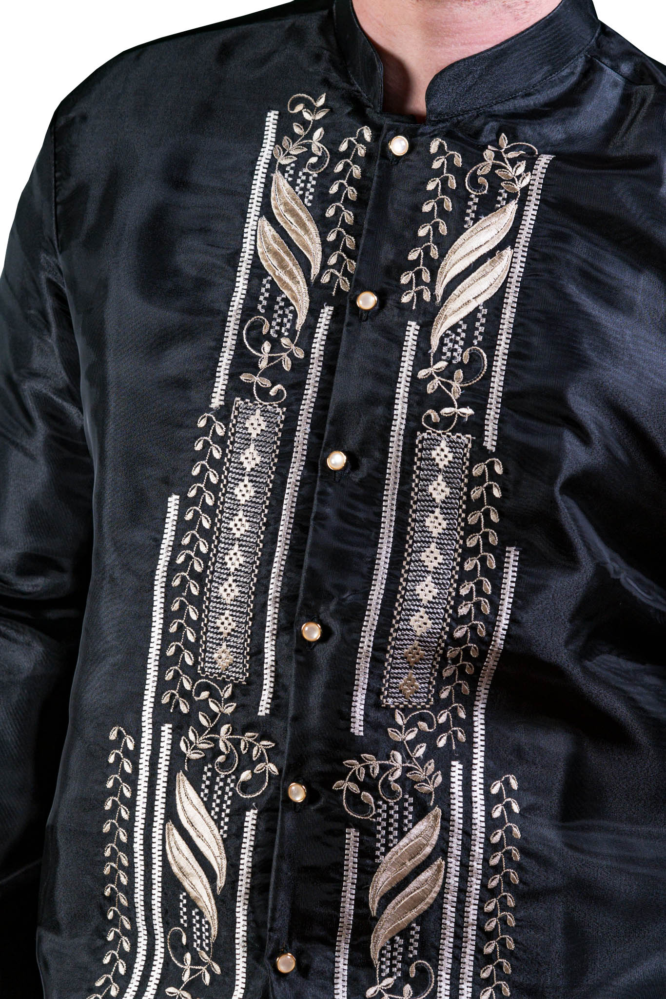 BARONG WAREHOUSE - MT04 - Barong Tagalog Coat Black